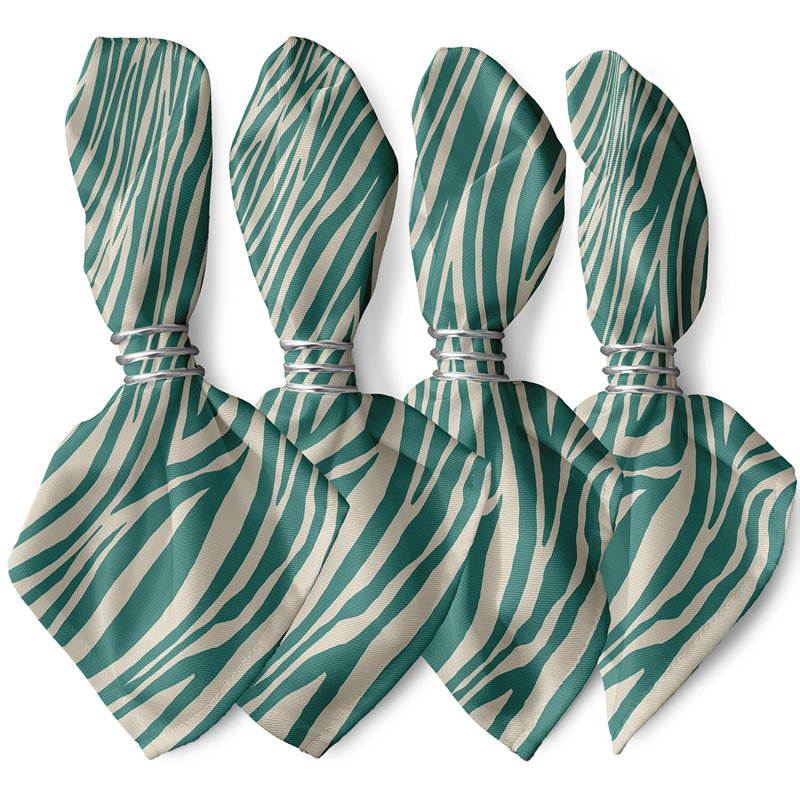 Kusiak Polyester Modern & Contemporary Napkins, Green