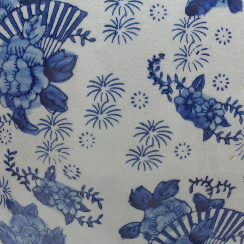 Timeless Chinese Temple Jar, Blue Ladies, 24"