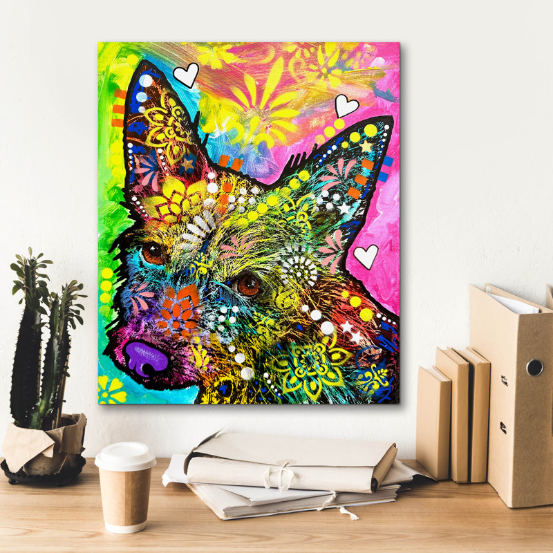 «Promise You Wont Be Mad» par Dean Russo, art mural sur toile, H 24 po x l 20 po x P 0,75 po
