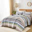Ensemble de couvre-lit rayé 3 pièces Boho-124565415-124565417