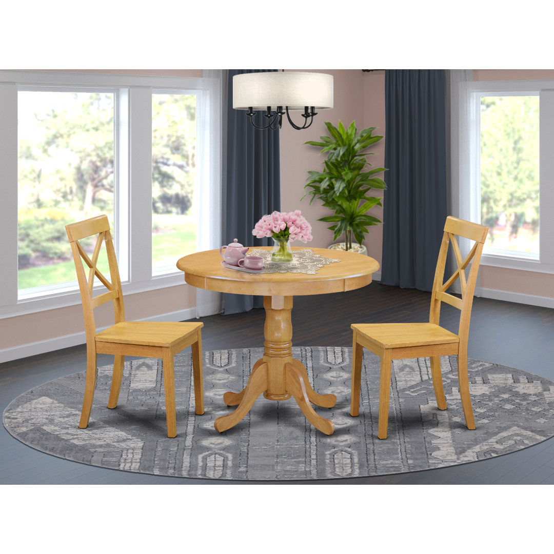 Dewar 2 - Person Solid Wood Dining Set Alcott Hill® 