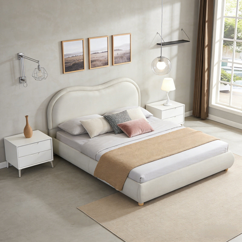 Structure de lit plateforme en chenille, Grand lit