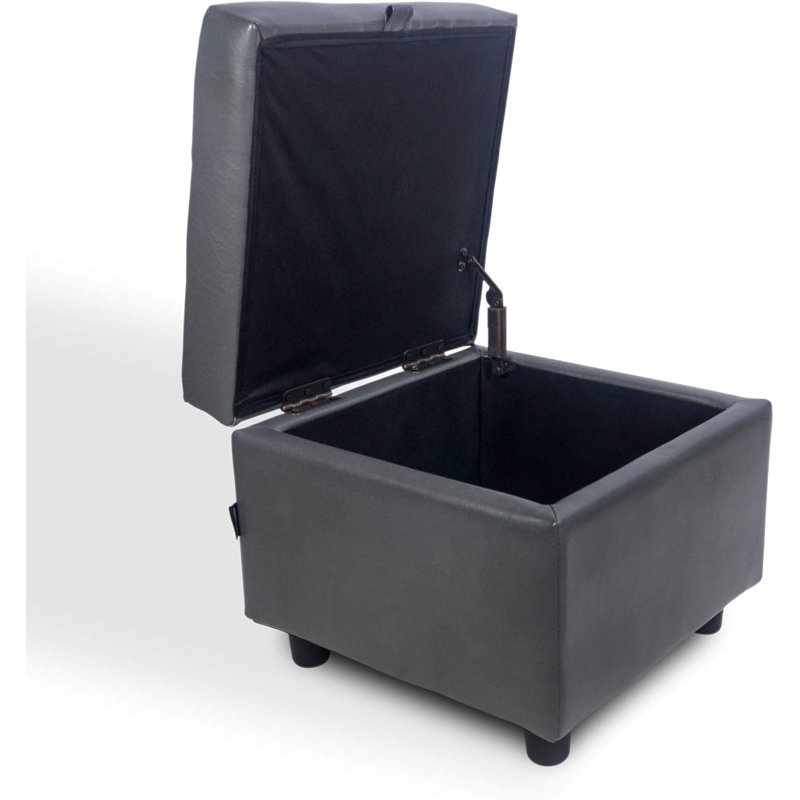 Kaje Upholstered Ottoman, Gray