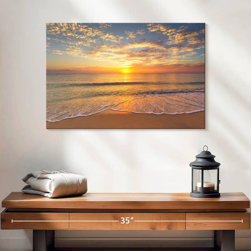 Gillard, vue apaisante sur l'océan, H 16 po x l 24 po