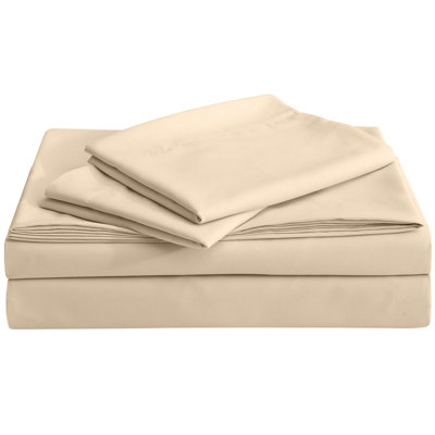Ensemble de draps en microfibre de satin de coton