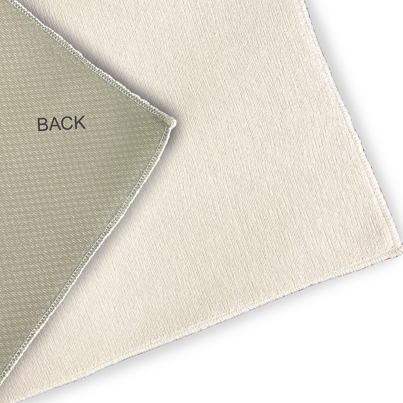 Tapis floral vert / blanc en chenille tissé à la machine, Rectangle 2 pi x 3 pi