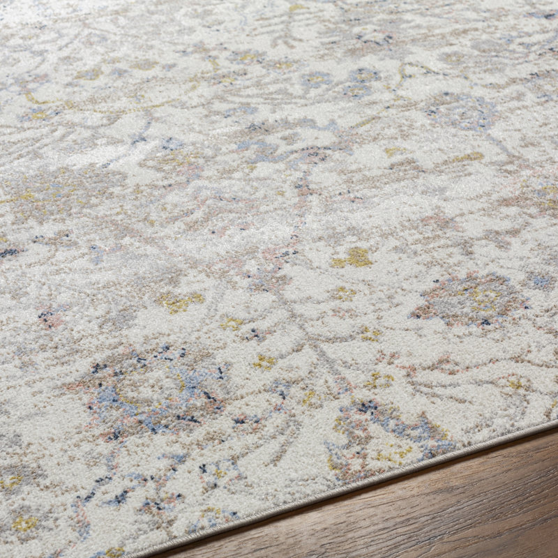 Essex Benfield Beige Machine Washable Area Rug, Rectangle 7'10" x 10'