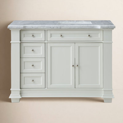 Rea 48" Carrara Marble Single Bathroom Vanity