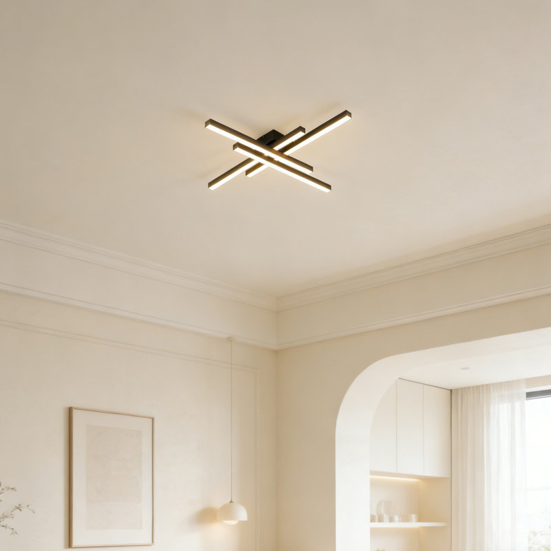 Plafonnier encastré moderne à intensité variable 64W avec télécommande 64 lumières Spoutnik à DEL Dimmable pour salle à manger, salon, îlot de cuisine
