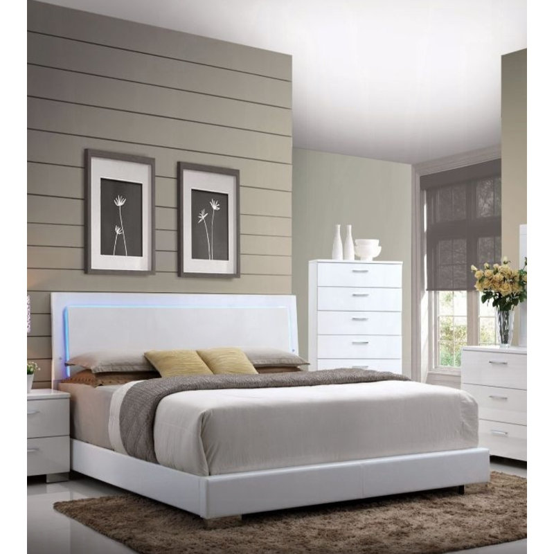Lit standard en cuir Lorimar, King