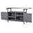 60.6'' Foldable Outdoor Kitchen Island Cart With Stainless Steel Top-1309335689
