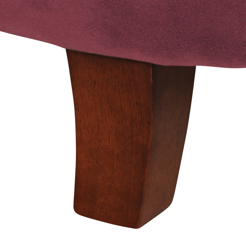 Pittsburgh Cambridge Tufted Round Storage Ottoman, Burgundy Red
