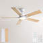 Ventilateur de plafond moderne Homesoul 52 po avec lumière, télécommande, moteur CC réversible 3CCT et minuterie avec mémoire-130904437-135214709