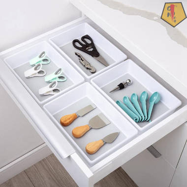 Oggi Clear Drawer Organizer - 6 X 9 (set Of 6) - Ideal For Organizing  Kitchen Drawers, Office, Desk, Silverware, Kitchen Utensils, Cosmetics And  Bathrooms