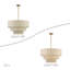 Lustre suspendu à feuille d'or antique 5 lumières Bellingham