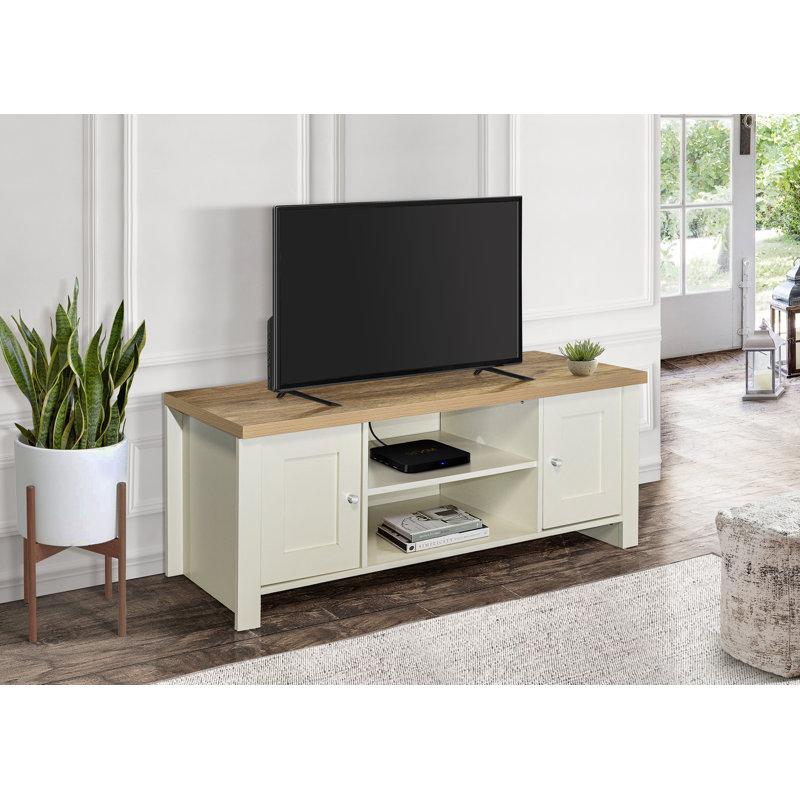 Napanoch TV Stand for TVs up to 58", Cream/Oak