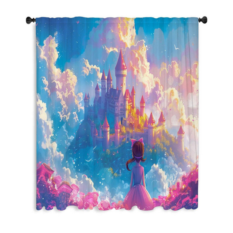 Rideau transparent en polyester Elisaul, L 50 po x L 84 po