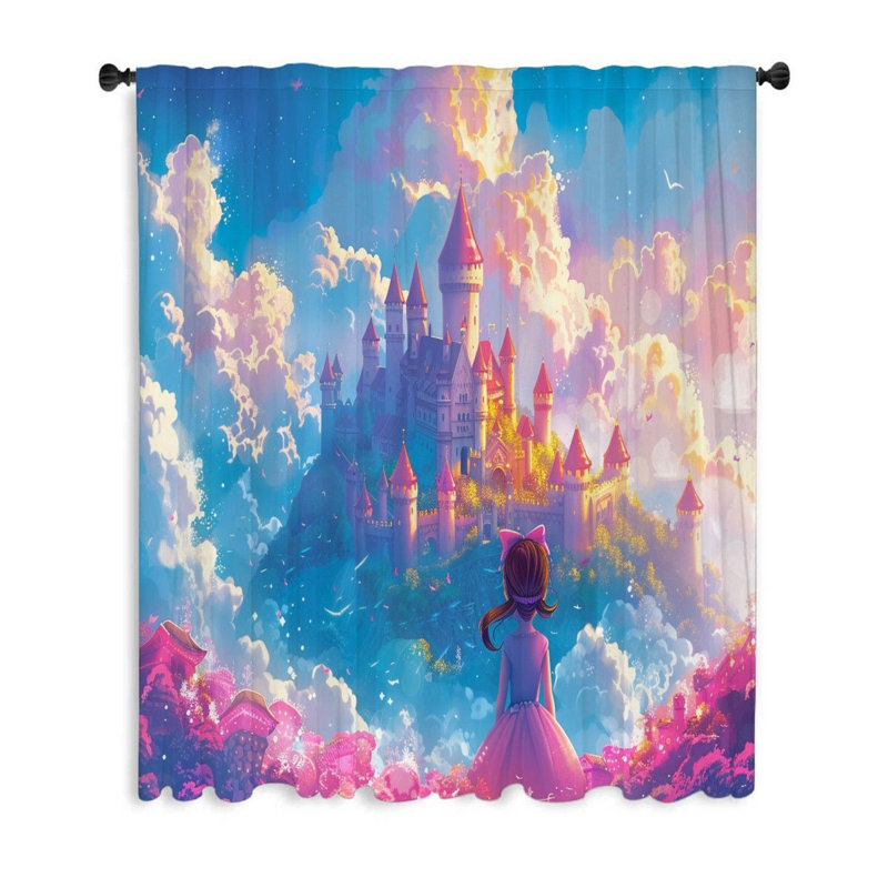 Rideau transparent en polyester Elisaul, L 50 po x L 96 po