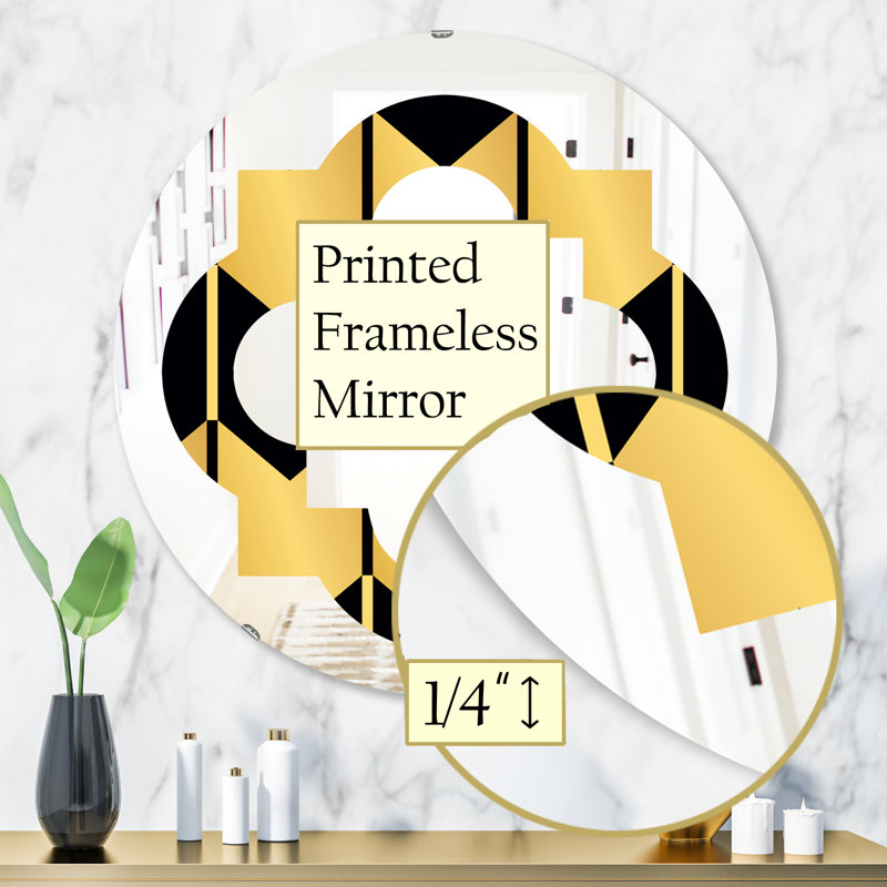 Miroir mural Hexagon Abstract Design III, 31,5 po x 31,5 po
