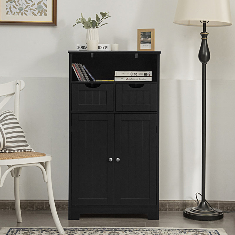 Rumaysaa Bathroom Cabinet, Black