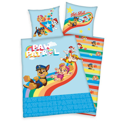 Paw Patrol Blue/Black/Red 138 TC Reversible Duvet Cover Set