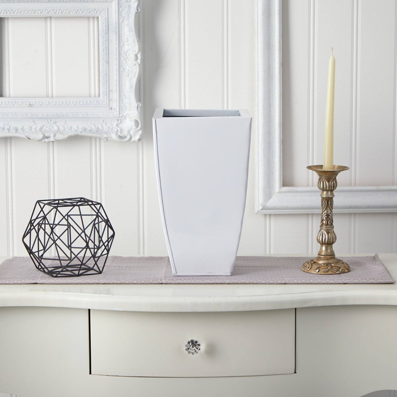 Tapered Square Metal Planter