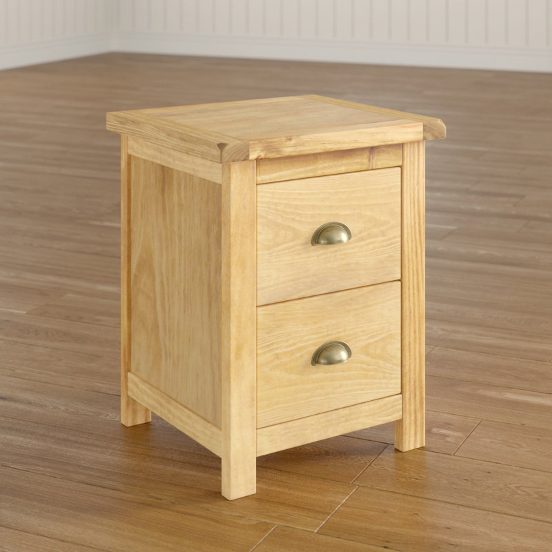 Sarkar 45cm W Solid + Manufactured Wood Bedside Table