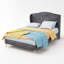 Structure de lit rembourrée en tissu de velours doux et tête de lit épaisse rembourrée, fabrication durable sans bruit avec support de matelas robuste