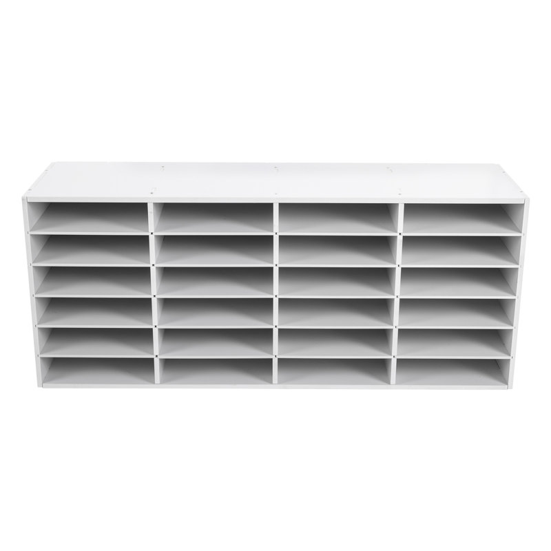 Paper And Mail Organizer Office Mailbox, White