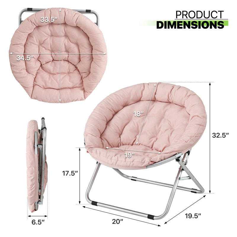 Fauteuil d'appoint pour chaise longue Amey, Polyester rose, Argent argent, Non