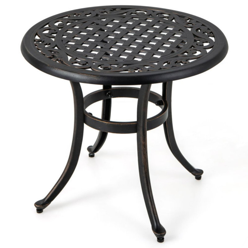 Deilany Round Metal Outdoor Side Table , 24'' in. W 24'' in. D