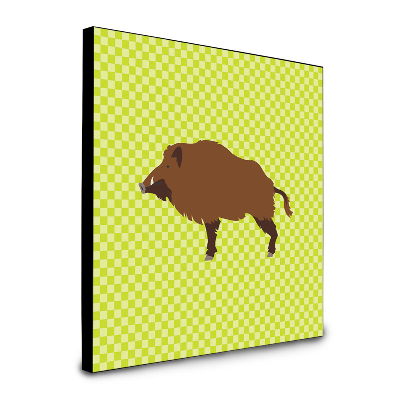 « wild-porc », art encadré Formia, Vert