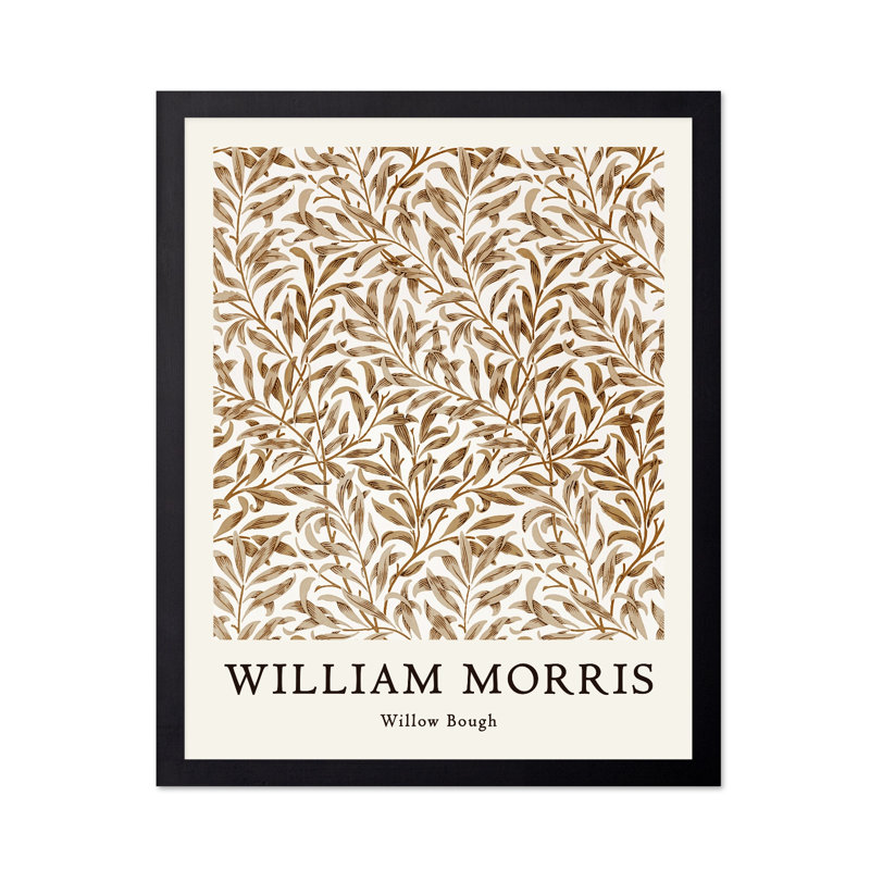 William Morris - Willow Bough No4, Black Framed, Poster, 18"H x 24"W