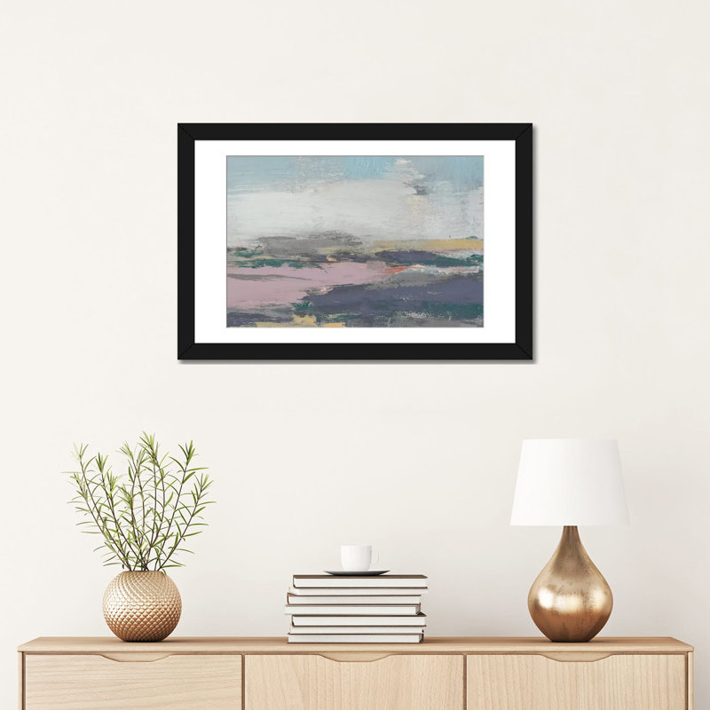 «Pretty Horizon II» par Jennifer Goldberger, reproduction sur toile tendue sur châssis, H 16 po x l 24 po x P 1 po, Blanc