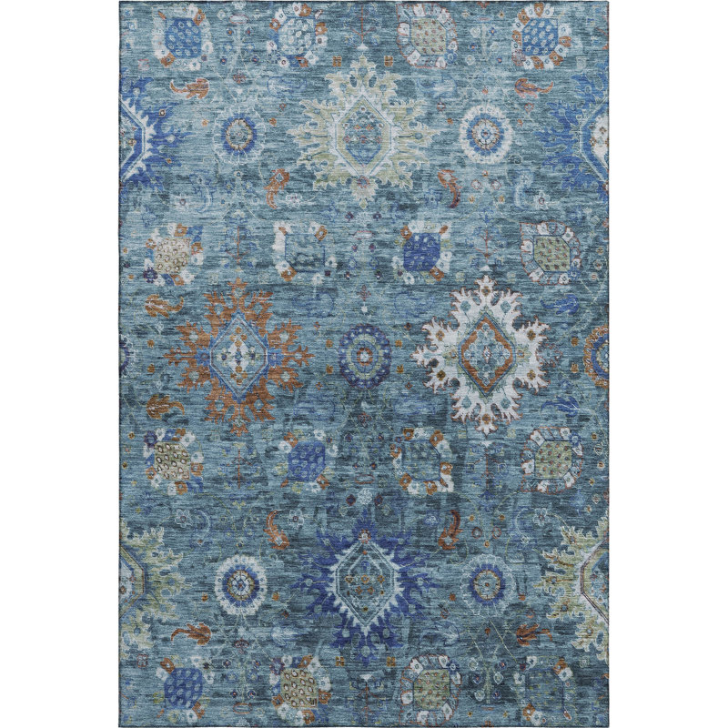 Machine Washable Mayfield AMF1927 Global Rug, Rectangle 10' x 14'