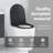 vidaXL Toilet Seat Black 14.17 x 16.1-18.50 x 1.34 in Duroplast-113220448