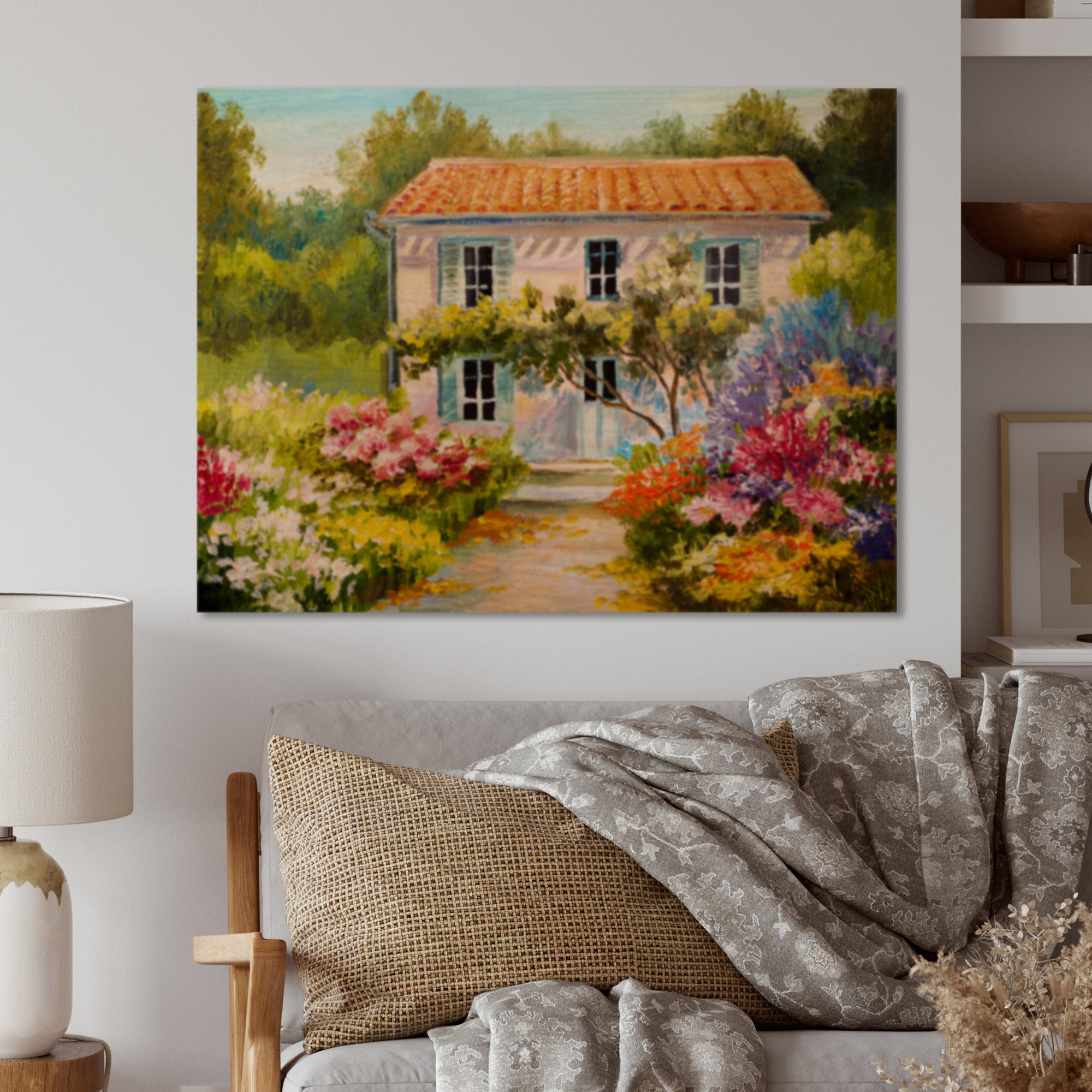 Winston Porter Little House On The Mountain With Flowers II On Wood ...