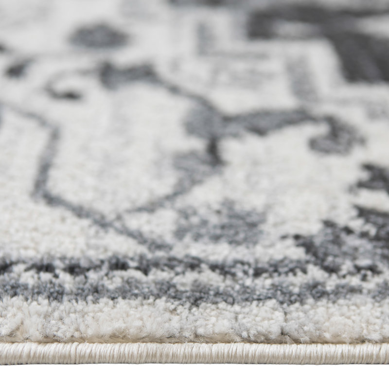 Tapis à motif de velours à poil court Alice, Rectangle 4 pi x 6 pi