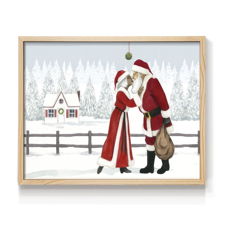 «Christmas Love Collection A», reproduction encadrée - Restickable, H 8 po x l 10 po, Naturel