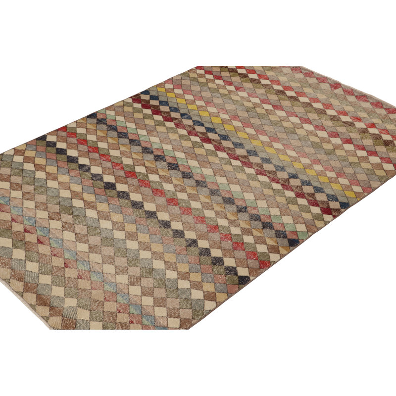 One-of-a-Kind Rectangle 4'6" X 8'5" Hand Knotted Area Rug