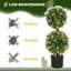 Anaston 70cm Faux Two-Ball Tree With Lavender Flowers Plant in Pot-2137216846