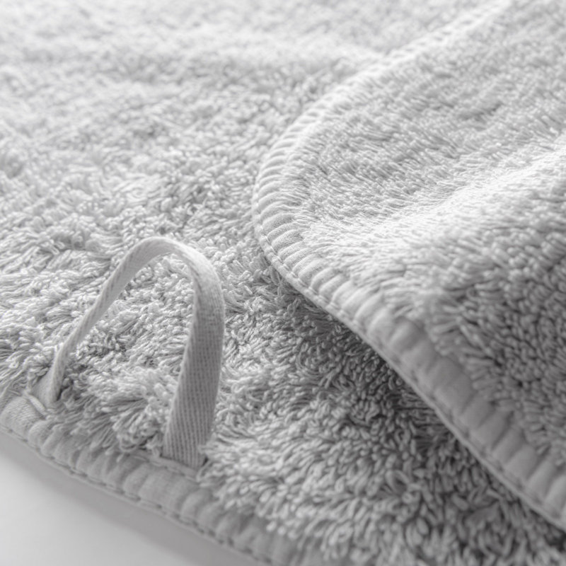 Long Double Loop Hand Towel, Silver, 18" W x 30" L