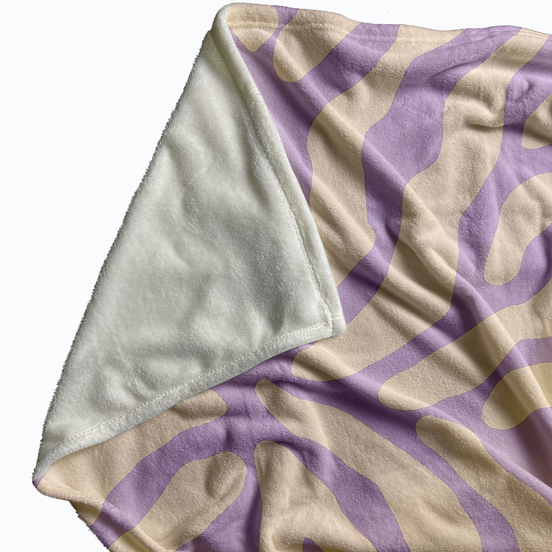Jeté polaire Flora and Fauna, L 30 po x L 40 po, Lilas, 1.75