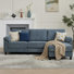4-Piece Upholstered L-Shape Convertible Sectional Couches Sofas with Ottoman