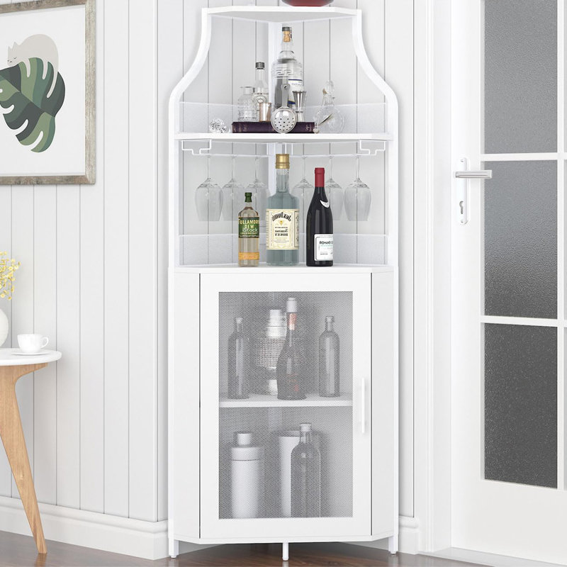 12.7 cm Iron Wine Bar Cabinet, Brown