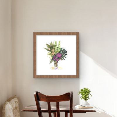 Tropical Flower Assemblage - reproduction encadrée pour la décoration intérieure