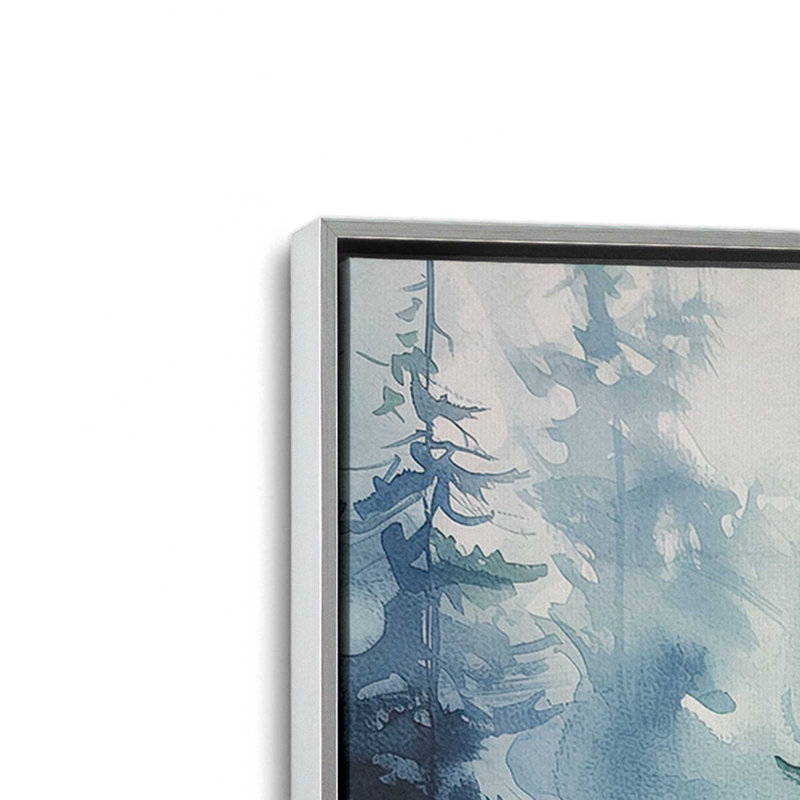 «Enchanted Forest Scene II», reproduction sur toile, Encadrement argenté, H 36,75 po x l 24,75 po x P 1,75 po