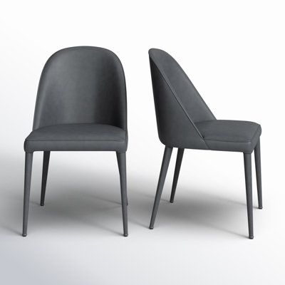 Brennon Upholstered Side Chair in Gray