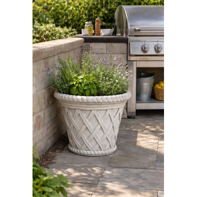 24 in. Basketweave Pot - *Natural Finish ONLY* - Grey