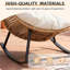 Fauteuil à bascule d'extérieur avec coussin Calcedonio-1313012077